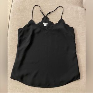 J.Crew scallop spaghetti strap tank. Size 4.